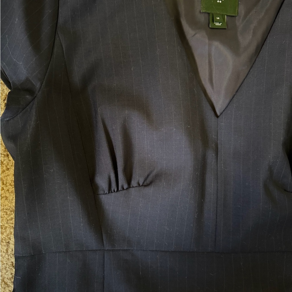 J. Crew Suiting Classic Navy Midi Dress - Picture 3 of 9